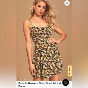 Lulu’s Born to Blossom Black Floral Print Mini Dress